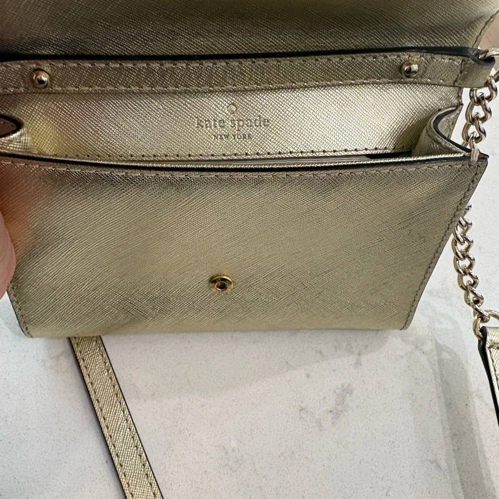 Kate Spade Gold Crossbody Shoulder Bag - Women - Picture 5 of 5